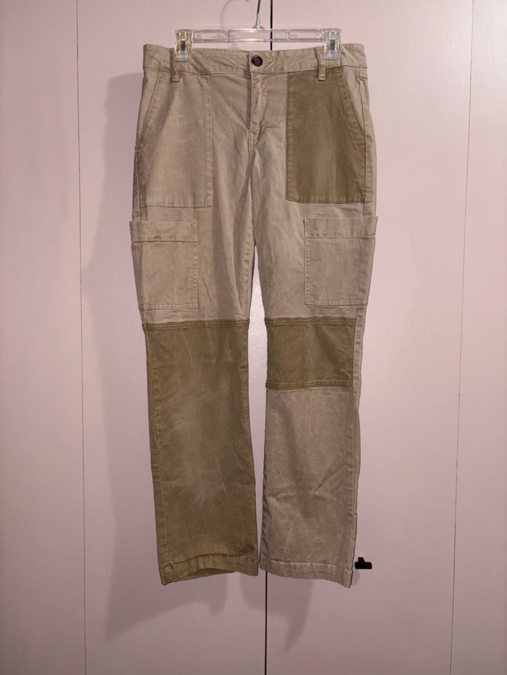 Ladies Cabi Two-Tone Captain Cargo Pants - Two Tone Khaki Size 8 Style 4510